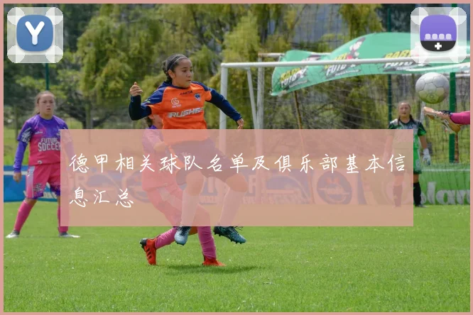 德甲相关球队名单及俱乐部基本信息汇总